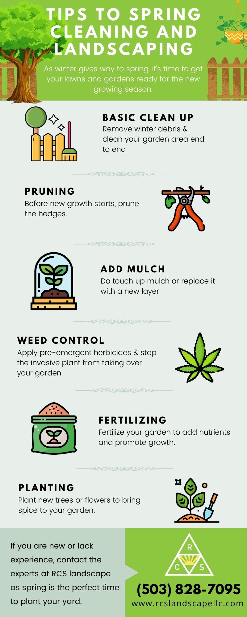 Tips To Spring Cleaning And Landscaping Infographic